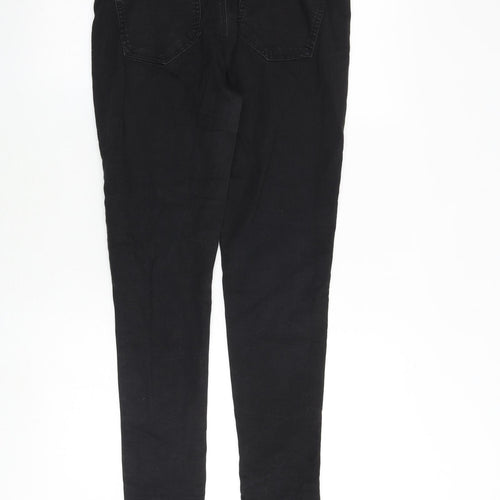 Mim Denim Collection Womens Black Cotton Skinny Jeans Size 12 Regular Zip