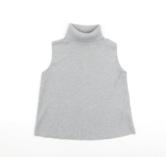Zara Womens Grey Roll Neck Polyester Pullover Jumper Size M