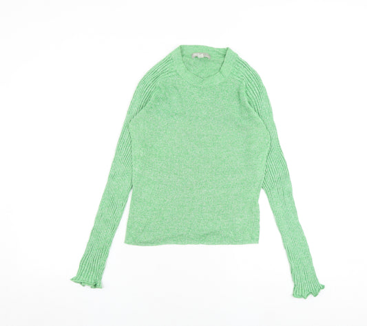 ASOS Womens Green 100% Cotton Basic T-Shirt Size 12 Round Neck