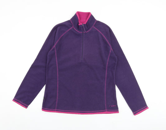 Mountain Life Womens Purple Polyester Pullover Sweatshirt Size 12 Zip