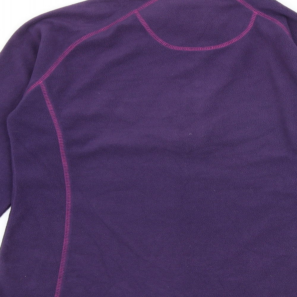 Mountain Life Womens Purple Polyester Pullover Sweatshirt Size 12 Zip