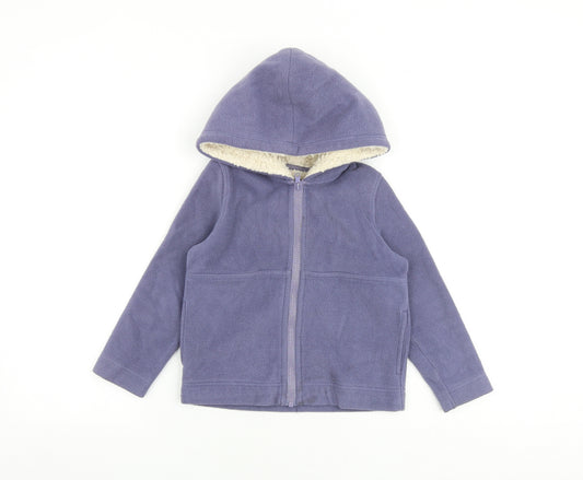 Mini Boden Girls Purple Jacket Size 5-6 Years Zip