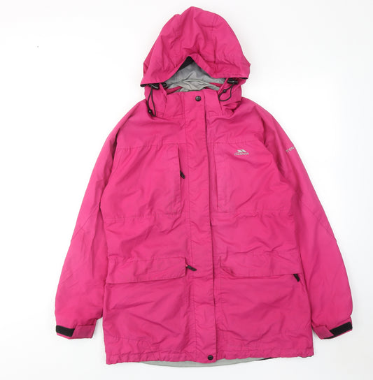 Trespass Womens Pink Windbreaker Jacket Size L Zip