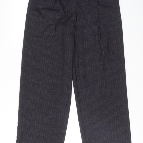 NEXT Womens Blue Striped Polyester Dress Pants Trousers Size 8 Regular Hook & Eye