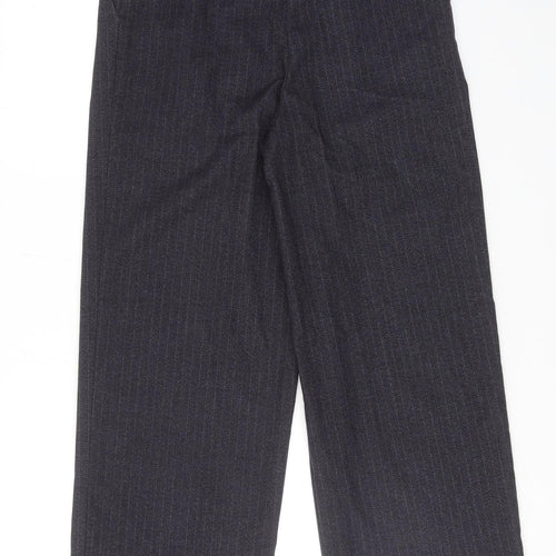NEXT Womens Blue Striped Polyester Dress Pants Trousers Size 8 Regular Hook & Eye