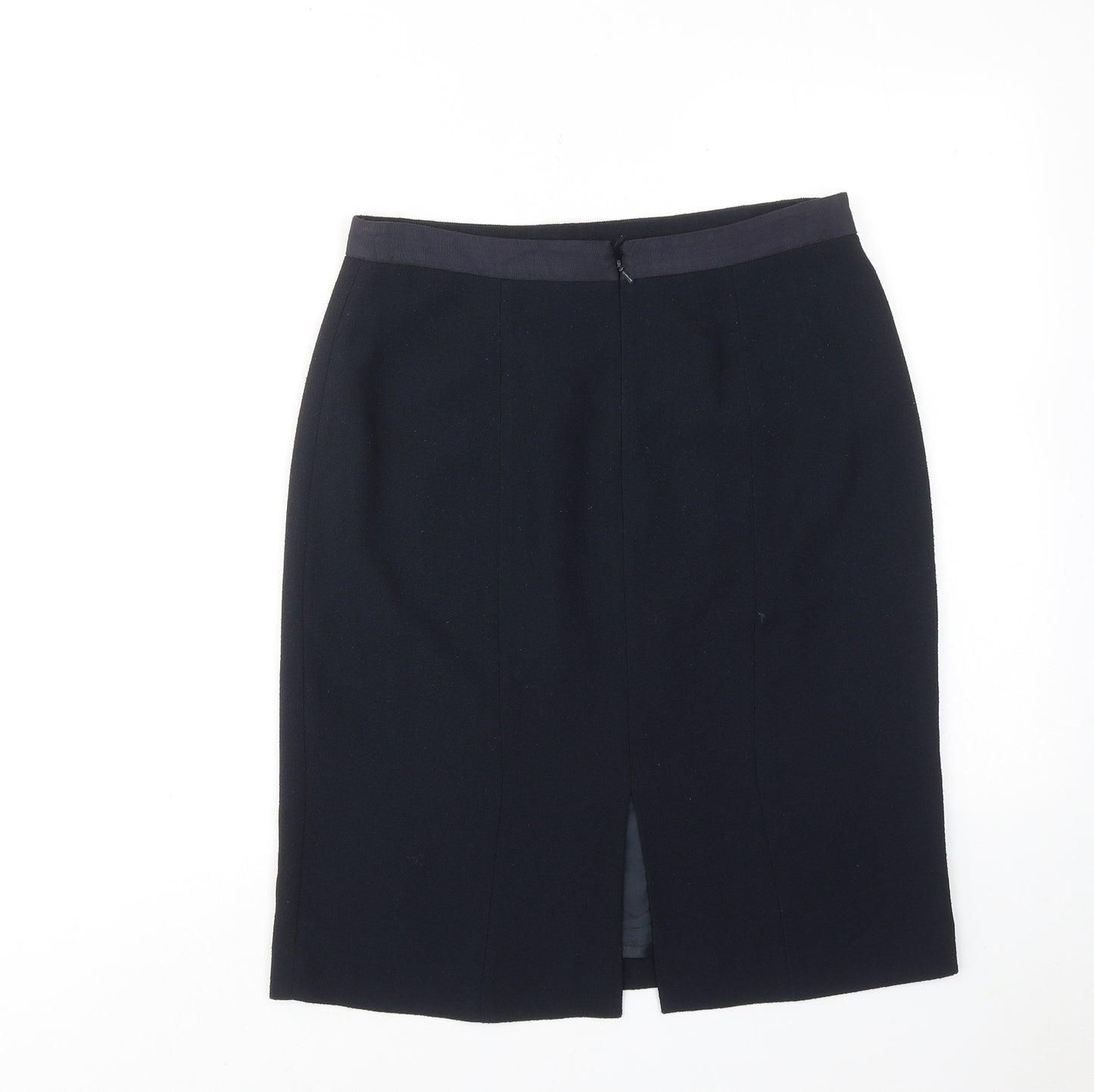 Hobbs Womens Blue Polyester Straight & Pencil Skirt Size 12 Zip