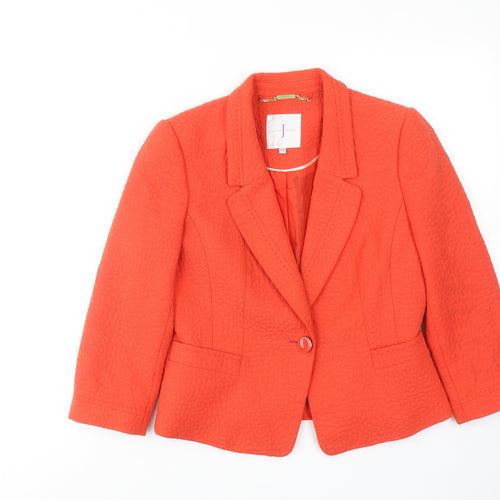 Jasper Conran Womens Orange Jacket Blazer Size 10 Button