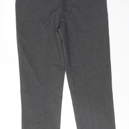 Marks and Spencer Mens Grey Polyester Dress Pants Trousers Size 36 in L30 in Regular Hook & Eye