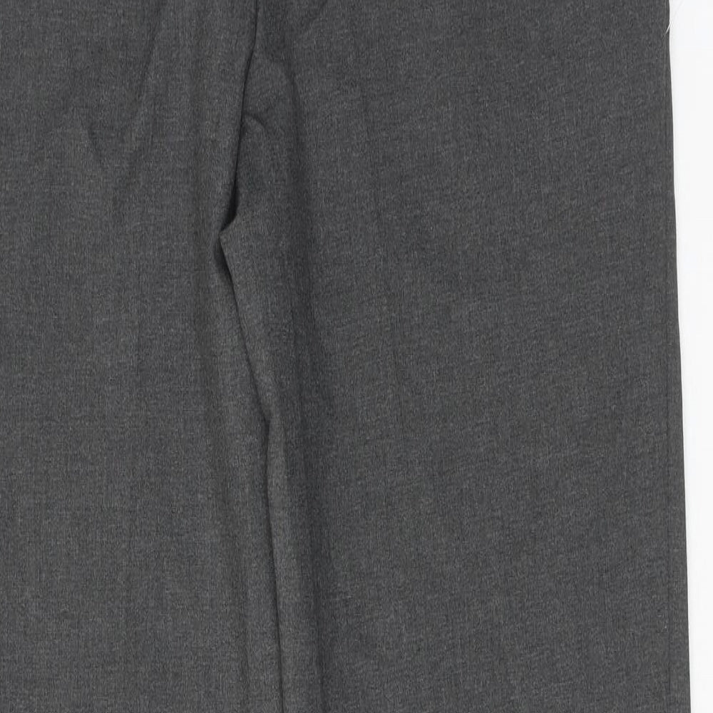 Marks and Spencer Mens Grey Polyester Dress Pants Trousers Size 36 in L30 in Regular Hook & Eye
