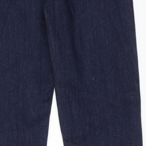 Marks and Spencer Mens Blue Cotton Skinny Jeans Size 34 in L35 in Slim Zip