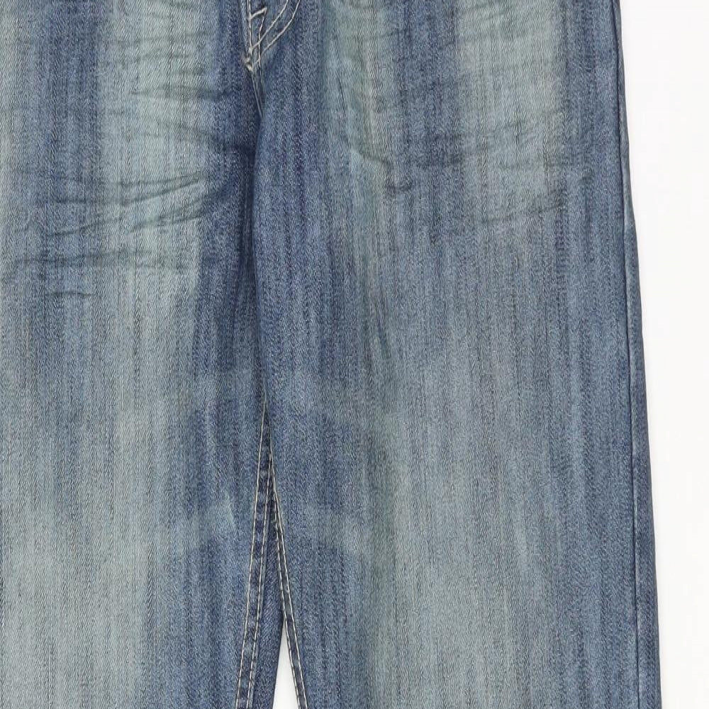 George Womens Blue Cotton Straight Jeans Size 30 in L31 in Regular Zip