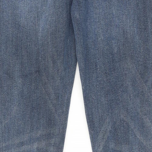 Easy Mens Blue Cotton Skinny Jeans Size 34 in L30 in Regular Zip