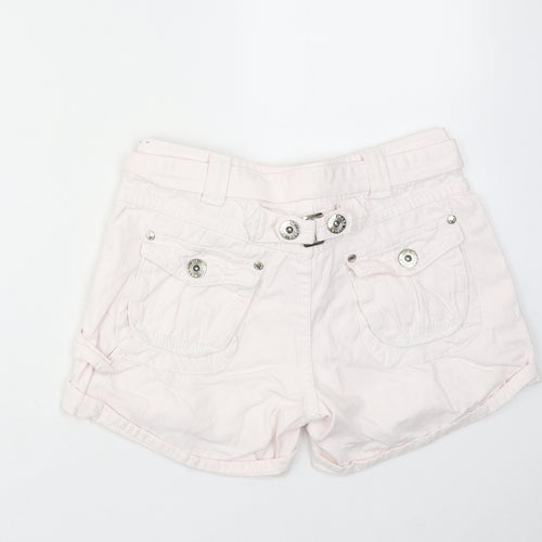 915 Teenwear Girls Pink Cotton Hot Pants Shorts Size 11 Years Regular Zip