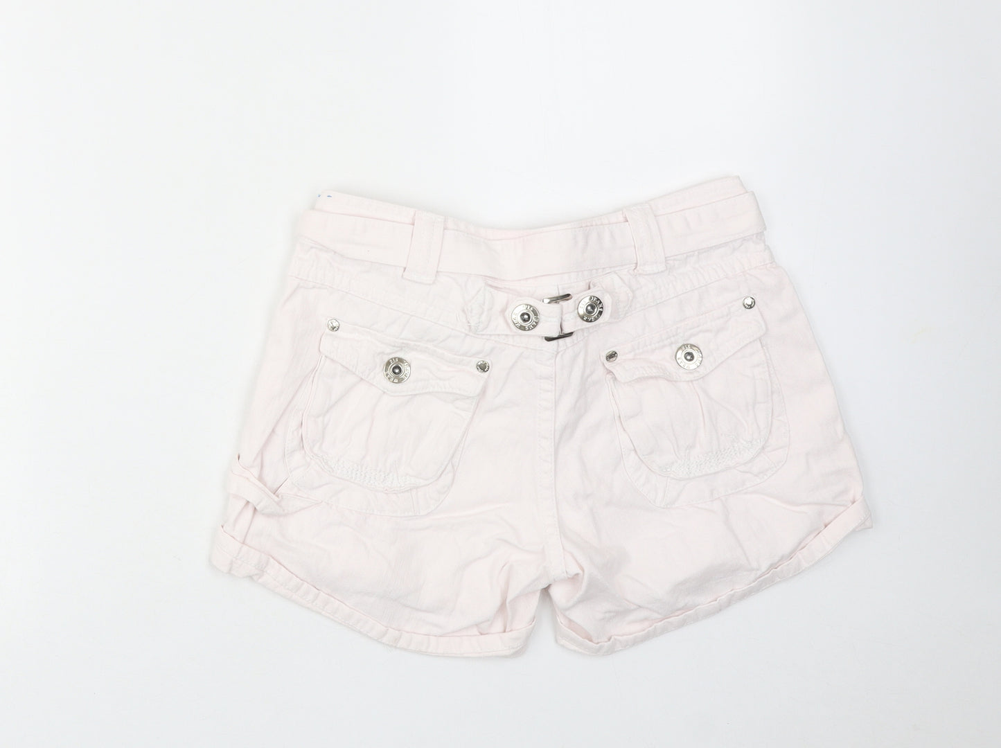 915 Teenwear Girls Pink Cotton Hot Pants Shorts Size 11 Years Regular Zip