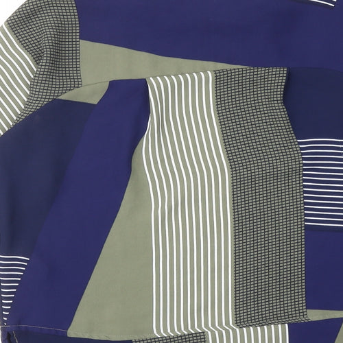 NEXT Womens Multicoloured Geometric Polyester Basic Blouse Size 8 Round Neck