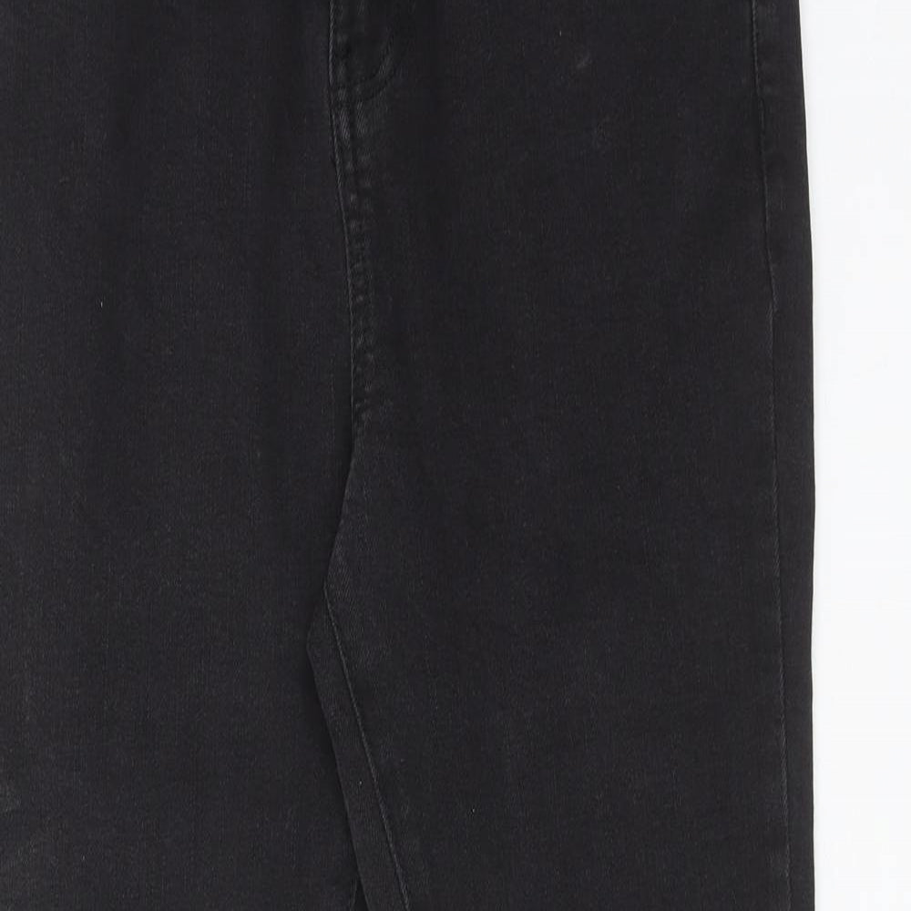 George Womens Black Cotton Skinny Jeans Size 12 Regular Zip
