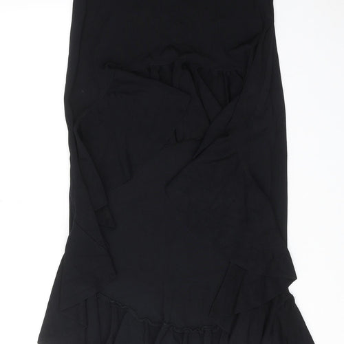 Zara Womens Black Viscose Swing Skirt Size S
