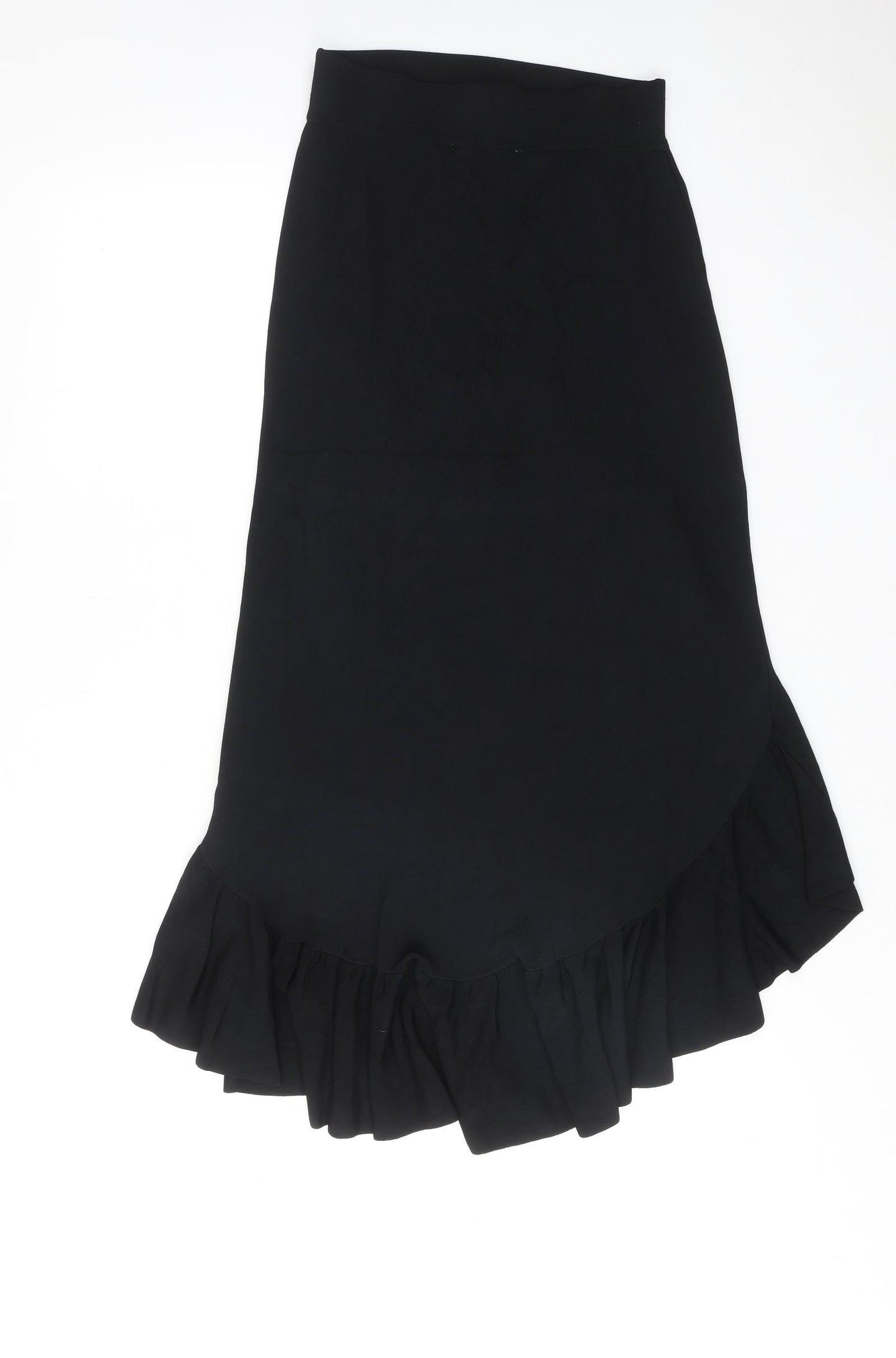 Zara Womens Black Viscose Swing Skirt Size S