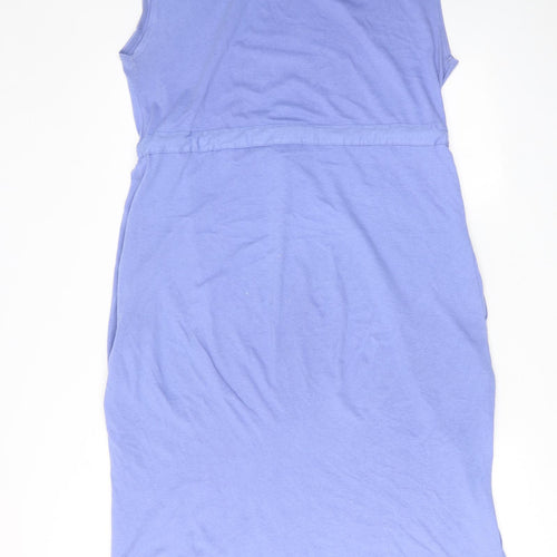 NEXT Womens Purple Cotton T-Shirt Dress Size 14 Crew Neck Pullover