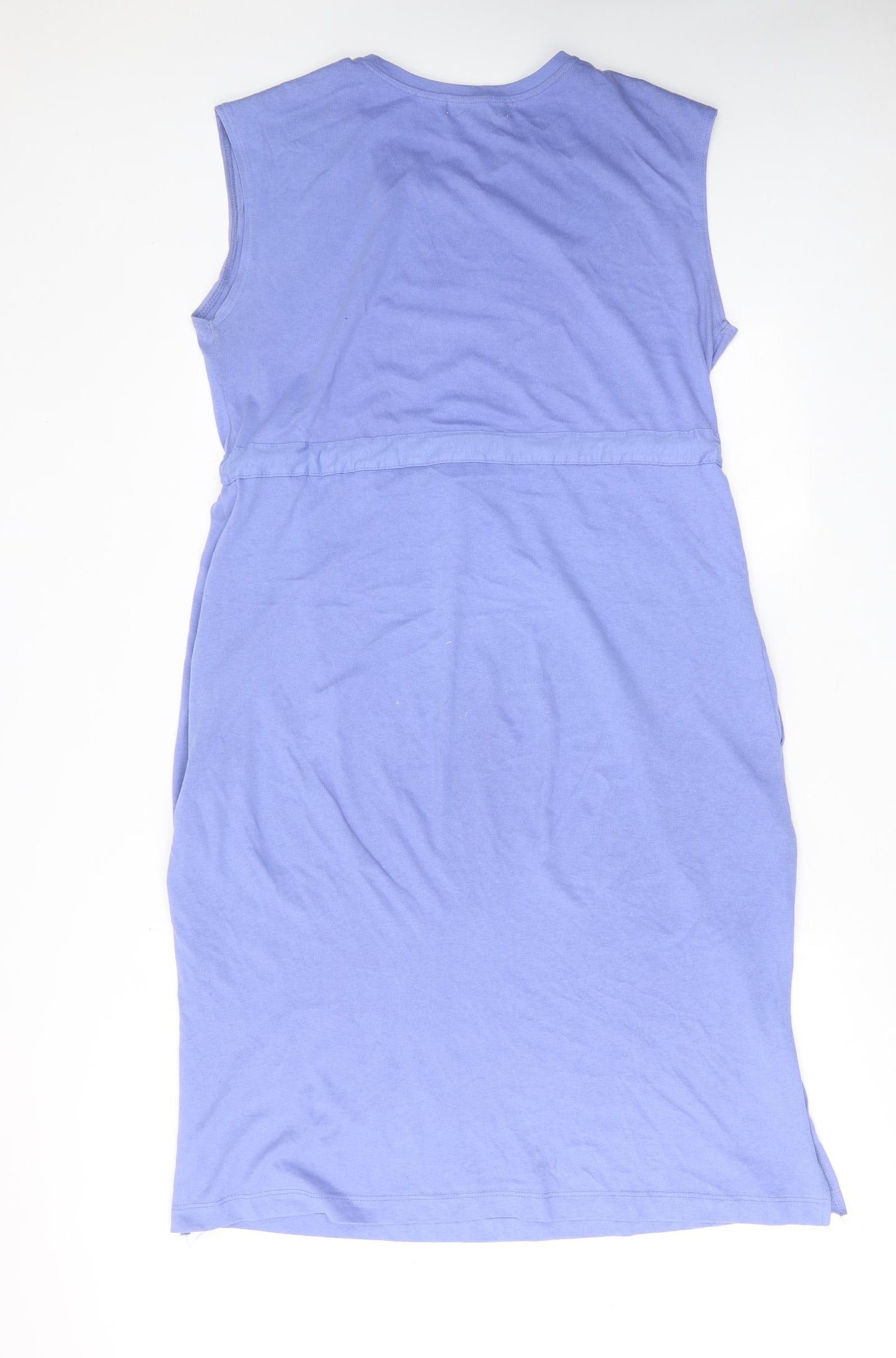 NEXT Womens Purple Cotton T-Shirt Dress Size 14 Crew Neck Pullover