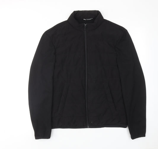 Zara Mens Black Jacket Size M Zip