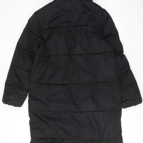 Lipsy Womens Black Quilted Coat Size 6 Zip