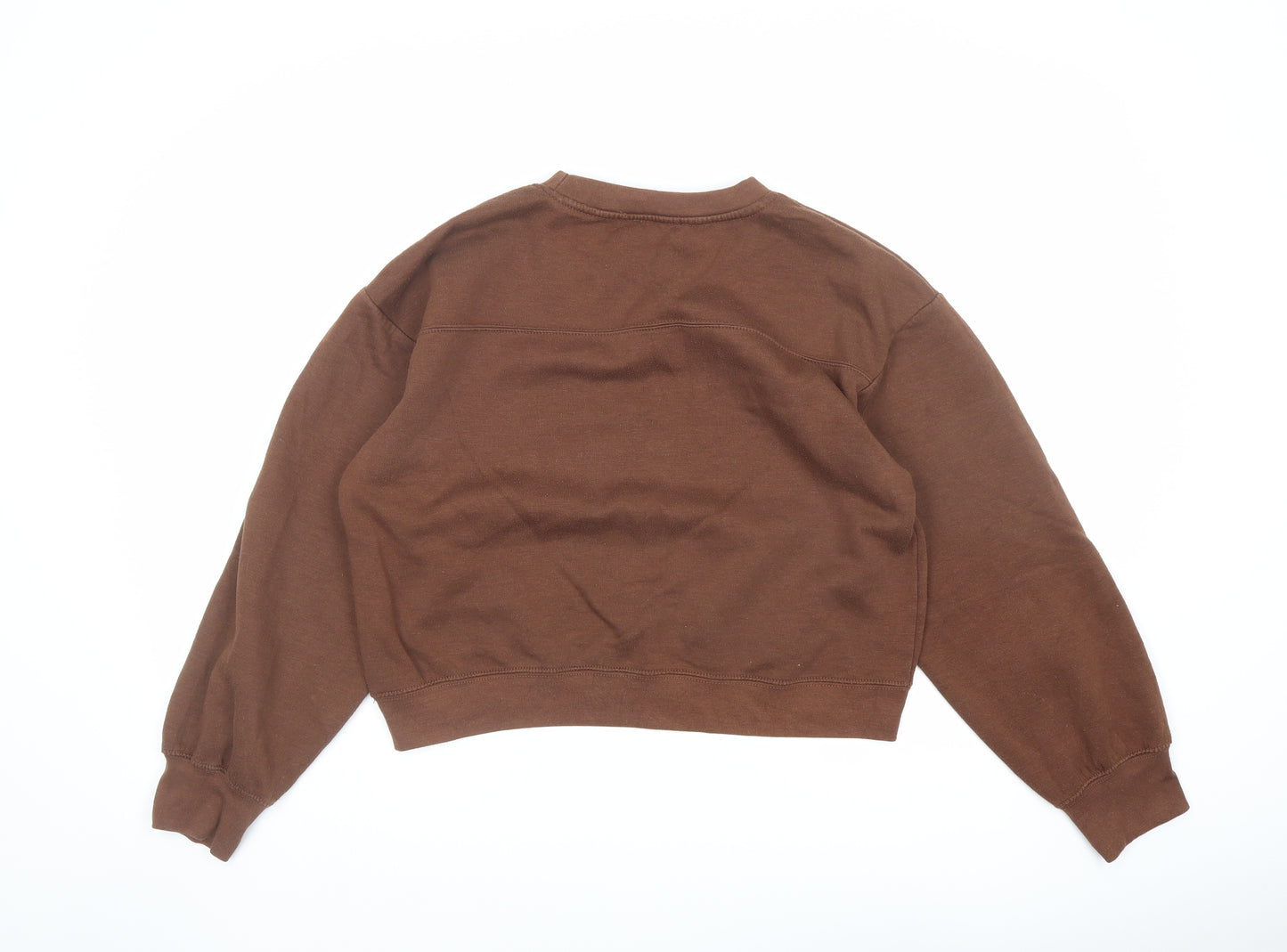 Zara Womens Brown Polyester Pullover Sweatshirt Size S Pullover