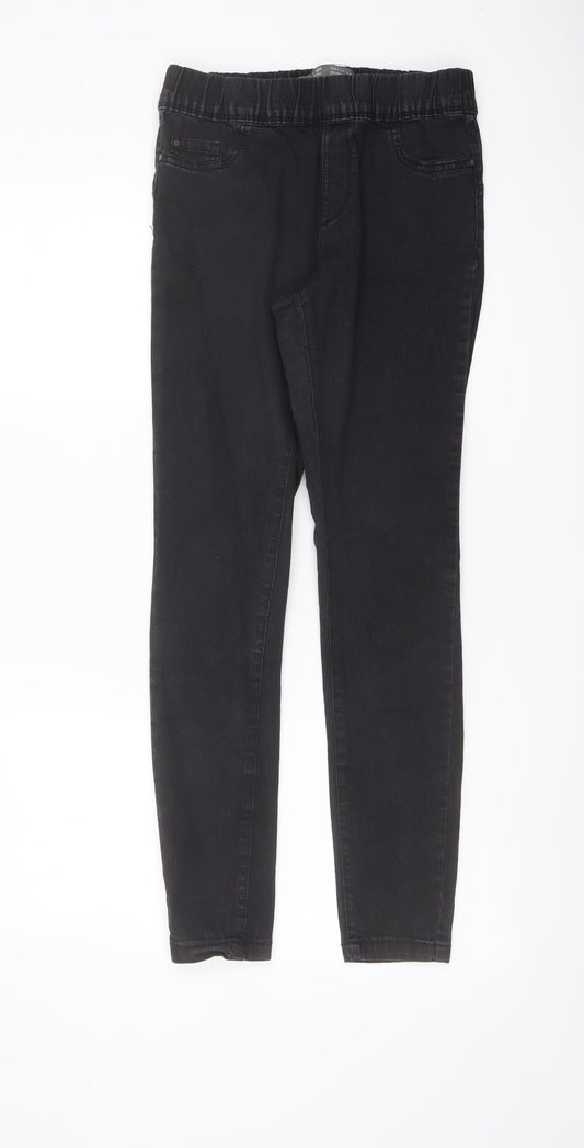 Denim & Co. Womens Grey Cotton Jegging Jeans Size 8 L28 in Regular