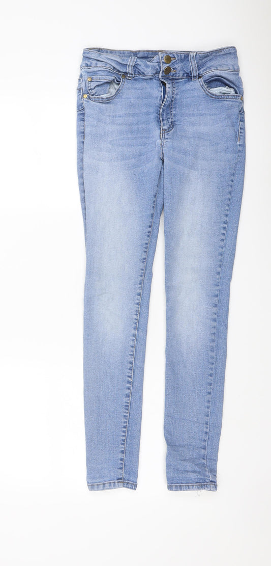 D. Jeans Womens Blue Cotton Skinny Jeans Size 6 L26 in Regular Button