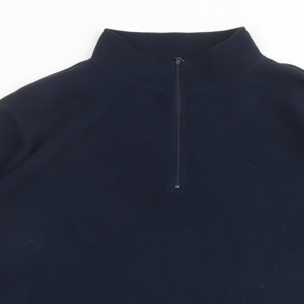 Peter Storm Mens Blue Polyester Henley Sweatshirt Size L