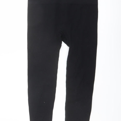 URB Sport Womens Black Polyamide Compression Leggings Size S L21 in Regular Pullover