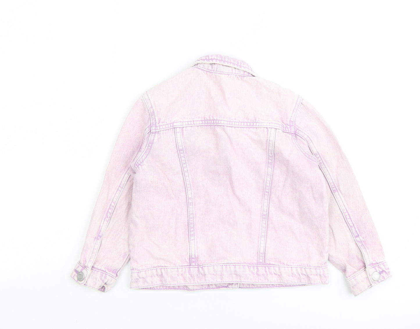 H&M Girls Pink Jacket Size 5-6 Years Snap