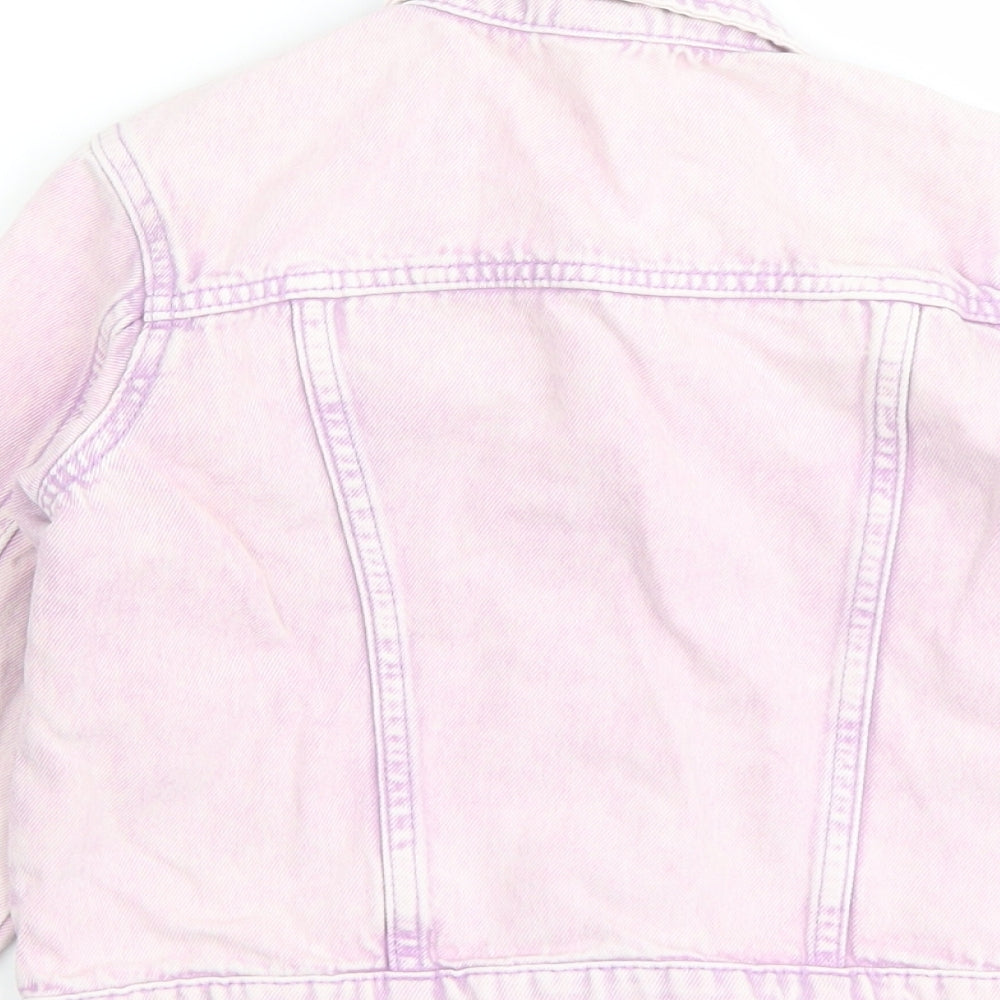 H&M Girls Pink Jacket Size 5-6 Years Snap