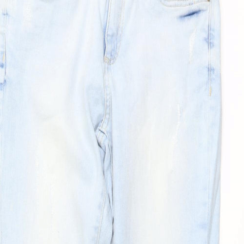 Denim & Co. Womens Blue Cotton Skinny Jeans Size 10 L27 in Regular Button