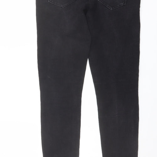 Denim & Co. Womens Black Cotton Skinny Jeans Size 10 L27 in Regular Button