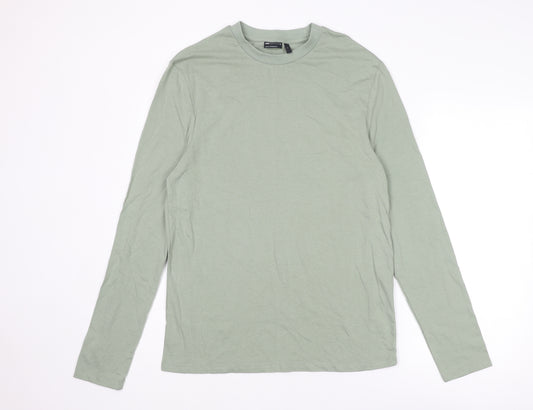 ASOS Mens Green Cotton T-Shirt Size S Round Neck