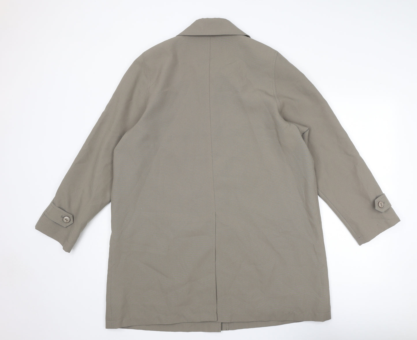 David Barry Womens Grey Overcoat Coat Size 18 Button