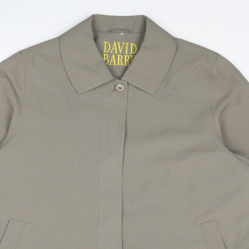 David Barry Womens Grey Overcoat Coat Size 18 Button
