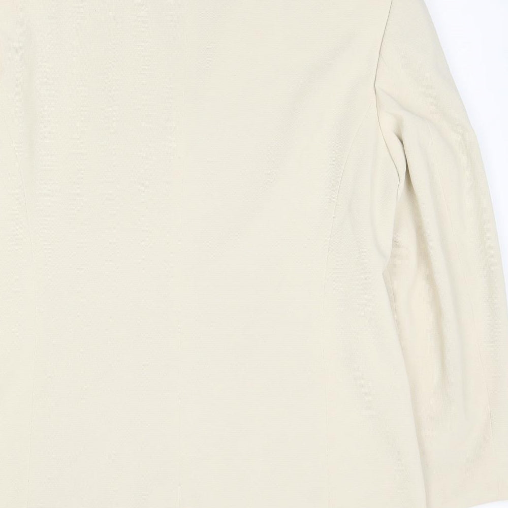 Betty Barclay Womens Beige Jacket Blazer Size 14 Button