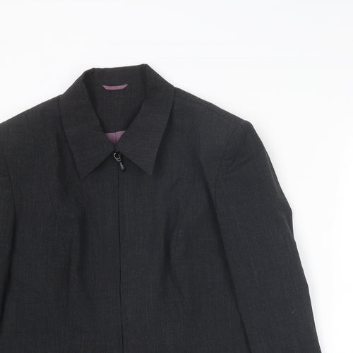 Principles Womens Grey Jacket Size 12 Zip