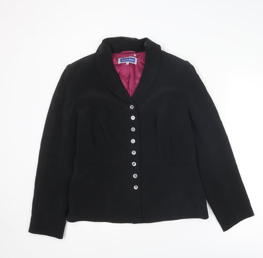 Austin Reed Womens Black Jacket Size 14 Button
