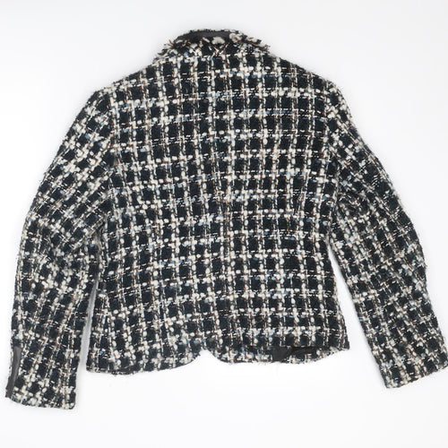 Kookai Womens Multicoloured Geometric Jacket Blazer Size 14 Button - Boucle Tweed