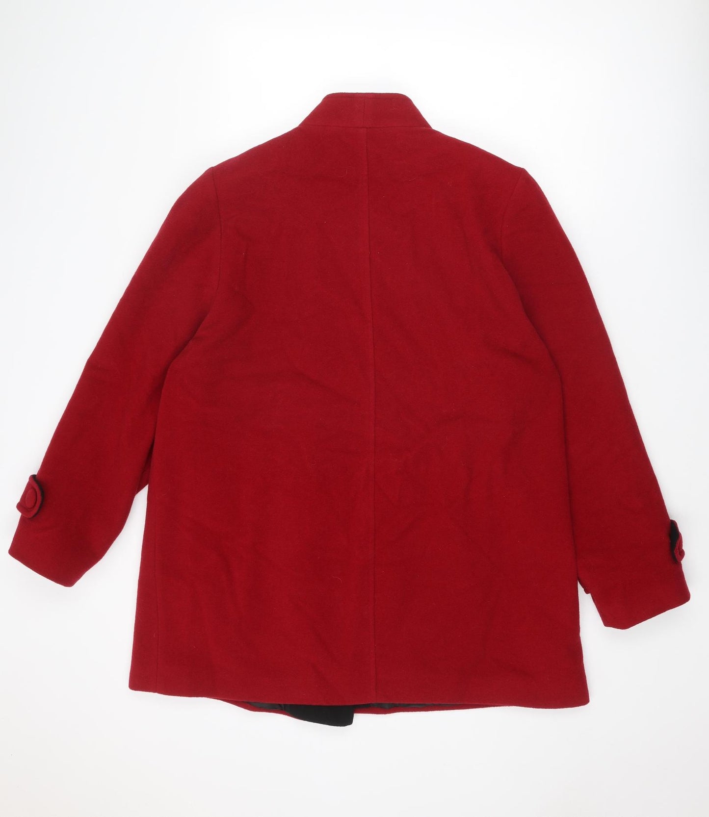 EWM Womens Red Pea Coat Coat Size 18 Button