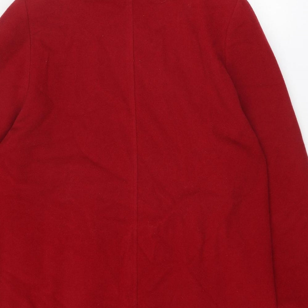 EWM Womens Red Pea Coat Coat Size 18 Button