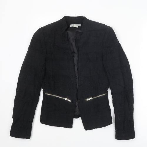 H&M Womens Black Jacket Blazer Size 6