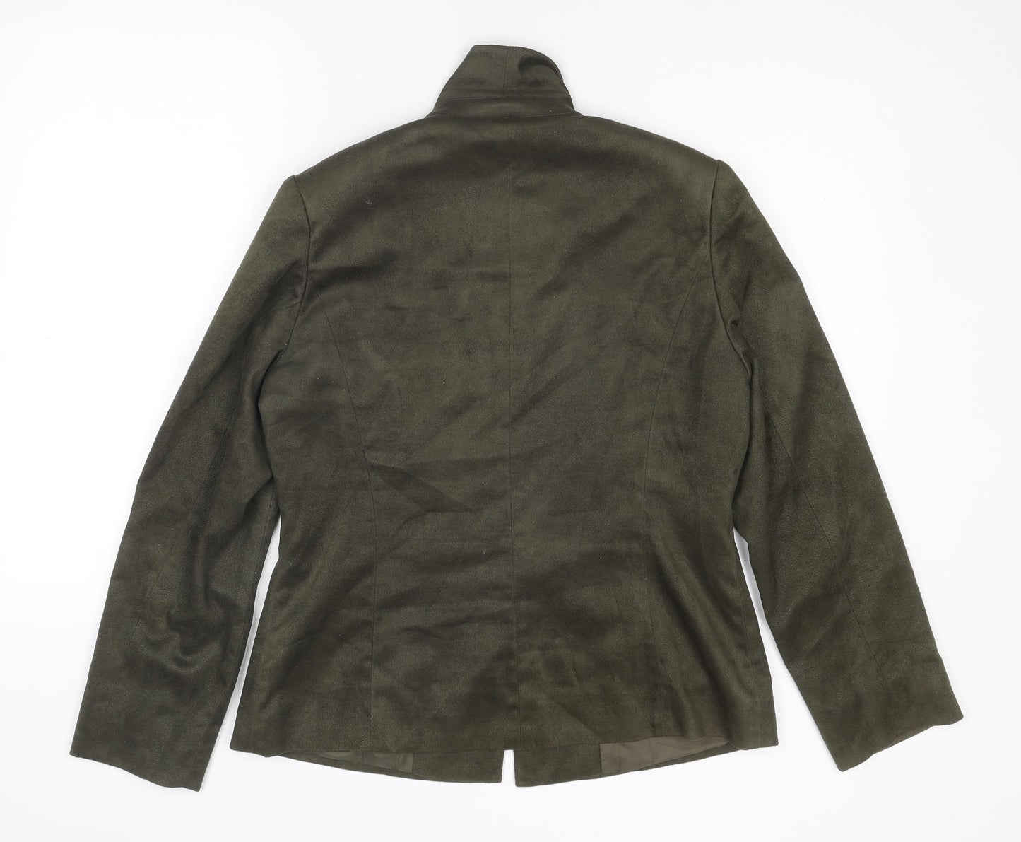 Jacques Vert Womens Green Jacket Blazer Size 12 Button