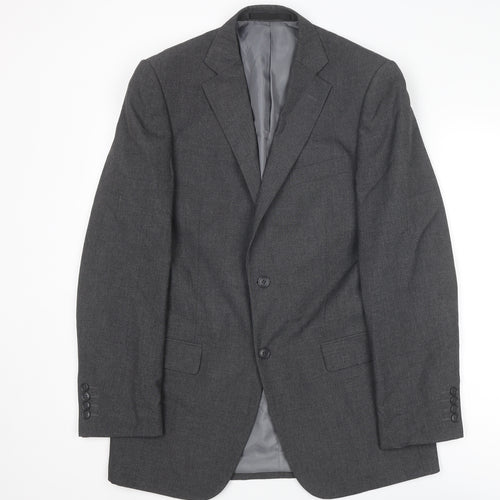 Marks and Spencer Mens Grey Polyester Jacket Suit Jacket Size 38 Regular