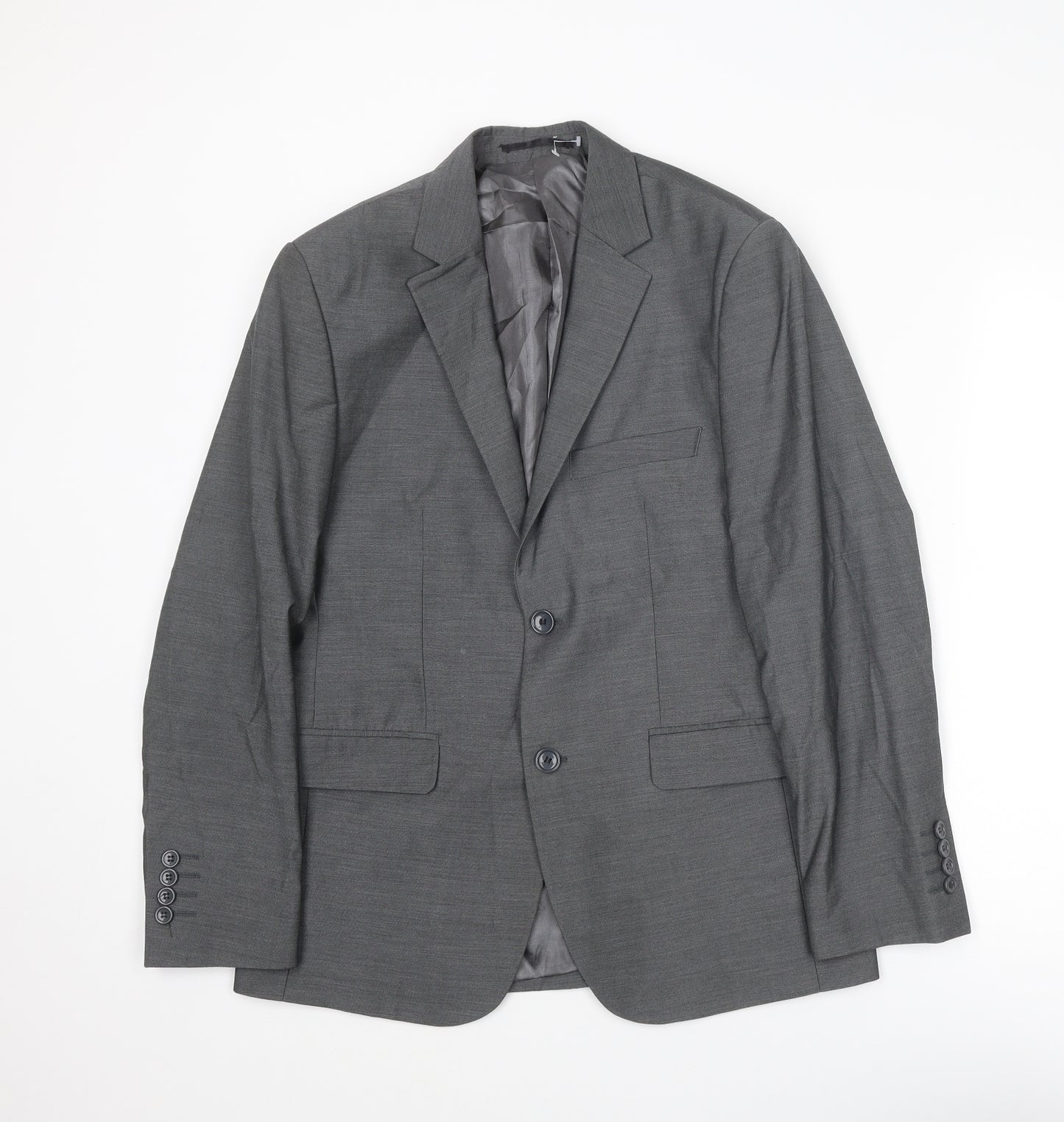 FRENCHEYE Mens Grey Wool Jacket Suit Jacket Size 36 Regular