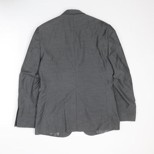 FRENCHEYE Mens Grey Wool Jacket Suit Jacket Size 36 Regular