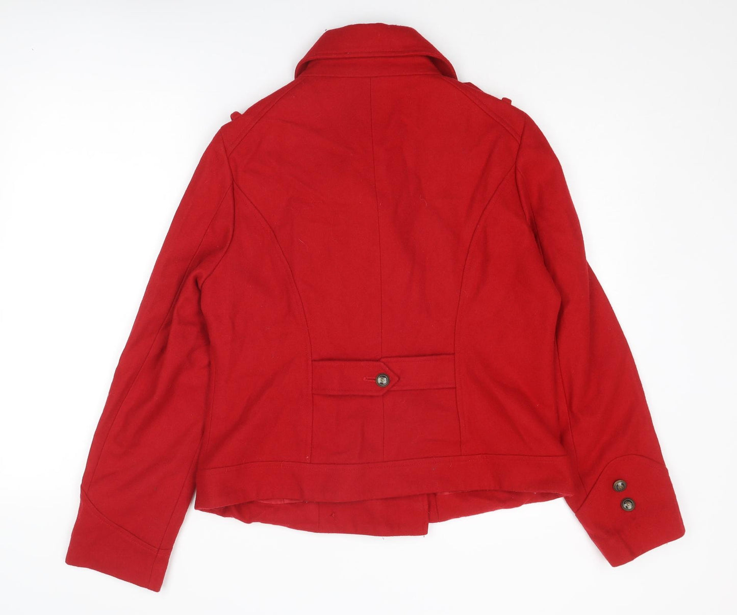 New Look Womens Red Jacket Size 16 Button
